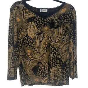 Carducci Vintage 90s Women's Medium Witchy Grunge Whimisogh Forest Fairy Top